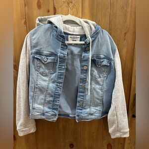 Wallflower Blue Denim Jacket with Cream Hood